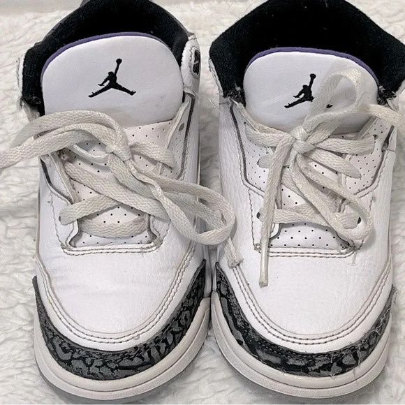 Nike Air Jordan 3 Retro TD Dark Iris size 10C miniature version Jordan 3 release - Picture 1 of 12